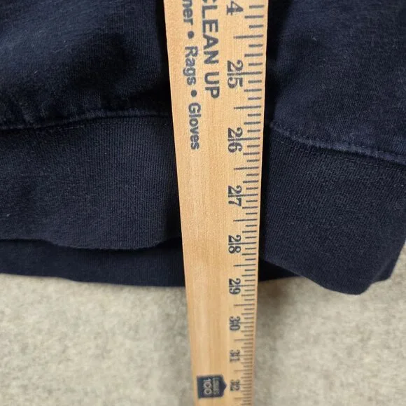 Chaps Mens Pullover Quarter-Zip Sweatshirt Navy Blue Red XL Cotton Blend Sport - Picture 4 of 5